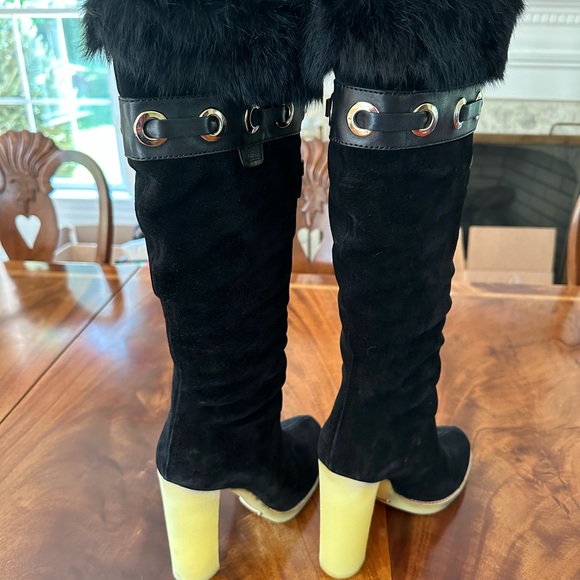 Gucci Fur & Suede Boots - Picture 4 of 5